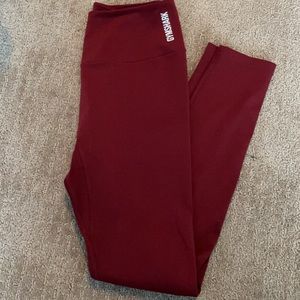 Red Gym Shark Leggings (High Waisted)